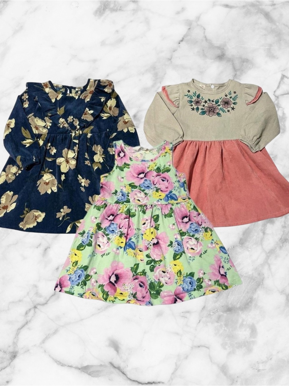 Toddler Girls Floral Dress Lot Size 90 2T Cottagecore Boho Faithtur H&M